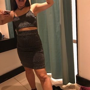 Sparkly two piece set worn 1x